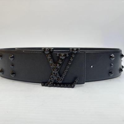#506 • Women’s Black Studded Louis Vuitton Belt
