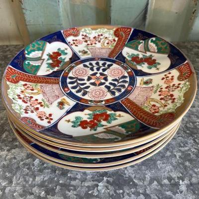 #3920 • (5) Caesars Palace Gold Imari Plates
