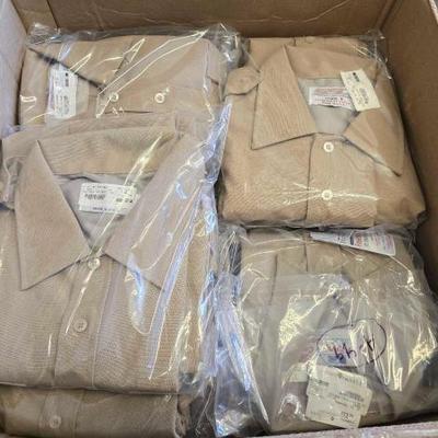 #8630 • (32) Tan Uniform Shirts
