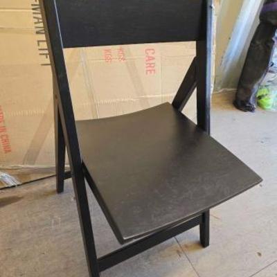 #4502 • NEW!!! (2) Crate and Barrel Spare Folding Wood Chairs
