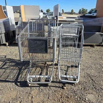 #81010 • 2 Metal Shopping Carts
