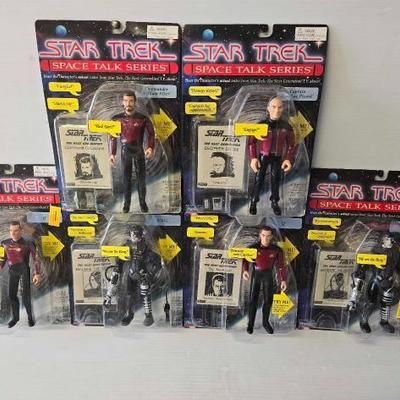 #8148 • (6) Playmates Star Trek Space Talk Series Action Figures
