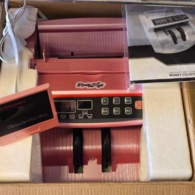 #4010 • NEW!!! Fully Automatic Pink Bill Counter
