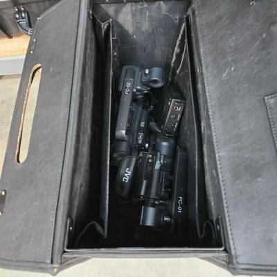 #2848 • (2) JVC ProHD Video Cameras and (1) Marantz Solid State Recorder with Case
