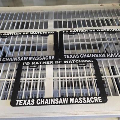 #4068 • (3) "I'd Rather Be Watching Texas Chainsaw Massacre" License...
