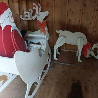 Santa and his reindeers