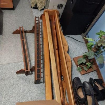 Wooden shelves