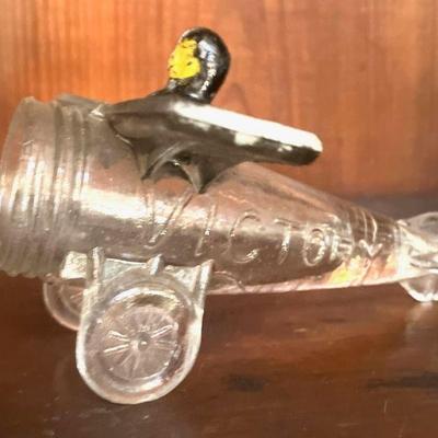WWI Glass Candy Container (Missing Cover)
