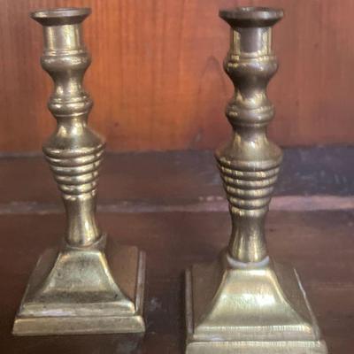 Pair of "EMPIRE" Pewter Candlesticks
