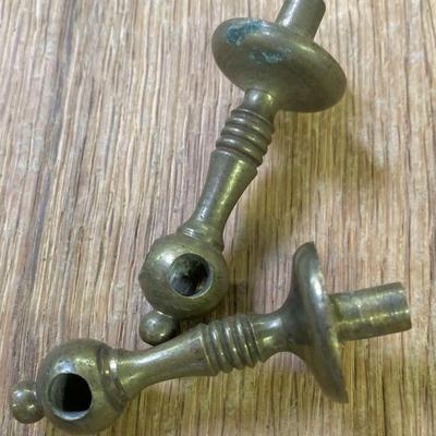 Brass Gallery Posts for Antique Desk
