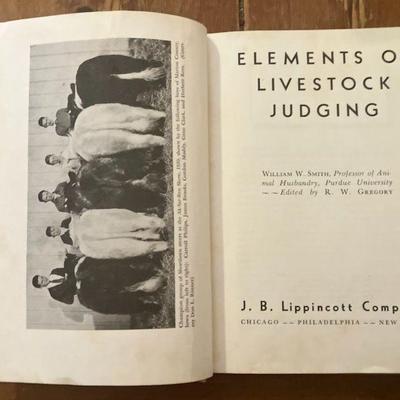Book "ELEMENTS OF LIVESTOCK JUDGING"
