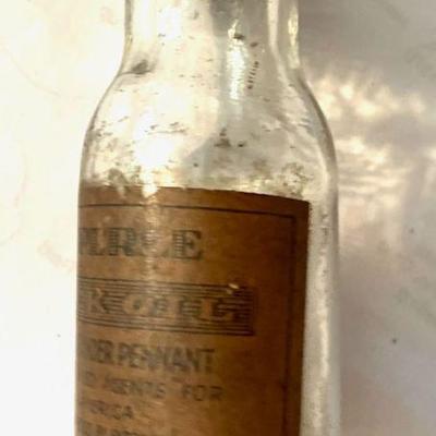 Small French Antique Bottle with Label
