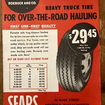 VINTAGE Flyer/Mailer for SEARS ALLSTATE TIRES
