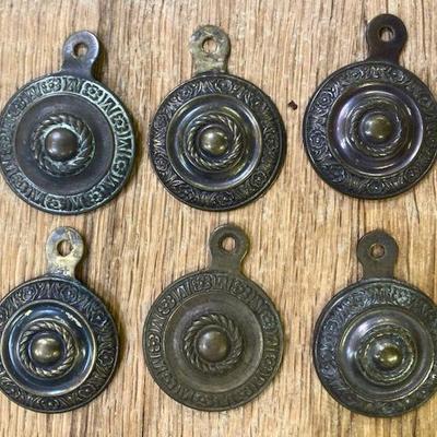 SIX (6) Antique Key Hole Covers