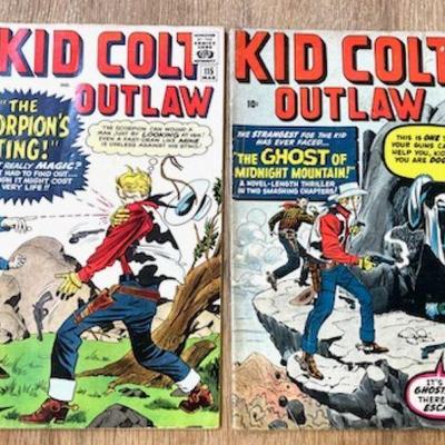 TWO (2) "KID COLT" Comic Books, 1960''s
