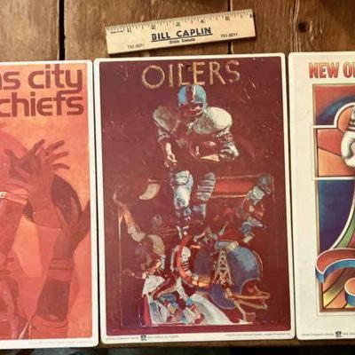 THREE (3) FLEER "Big Signs" Cards, 1968
