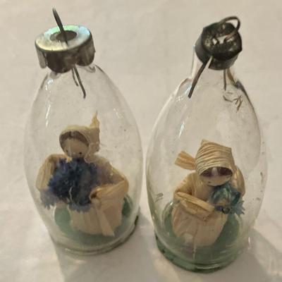 TWO (2) Antique Glass Ornaments, JAPAN
