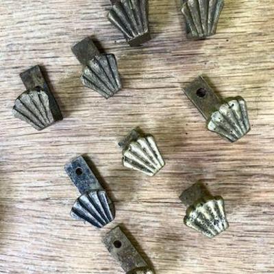 NINE (9) Antique Mirror Clips
