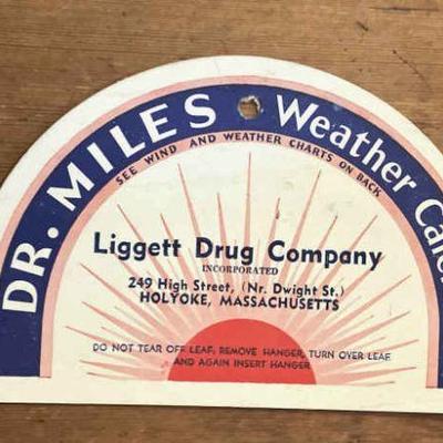 Vintage LIGGET DRUGS COMPANY Weather Calendar
