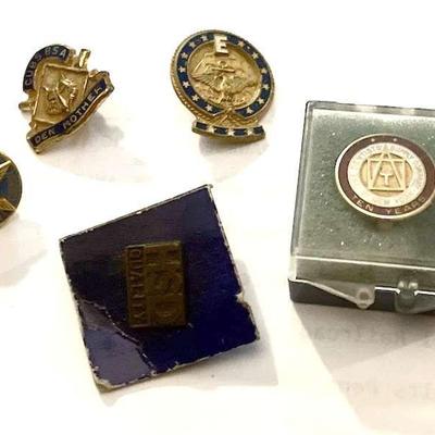 Various Military Fraternal Pins
