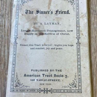 THE SINNER'S FRIEND BOOK
