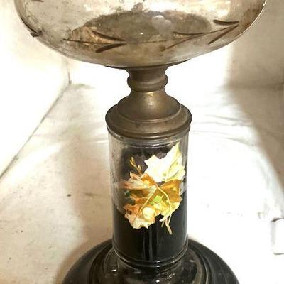 Hand Painted Antique Fluid Lamp Base
