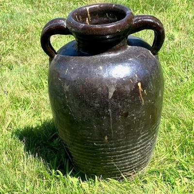 Fabulous Double Handled Pottery Urn
