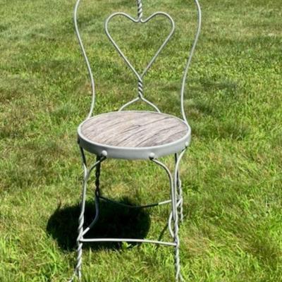 Wood and Iron Ice Cream Chair
