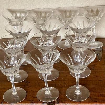 (13) Tiffin Franciscan Crystal Marquis Champagne Sherbert 5.75 Inch Glasses 