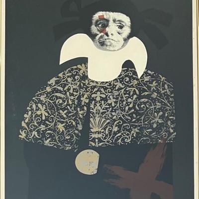 Joze Ciuha Variations Sur Theme X Limited Edition Signed Print 78 Of 100 1998 In Frame