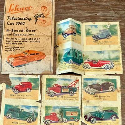 Tri-Ang Minic All To Scale Clockwork Toys - Miniature Paper Description Sheets 