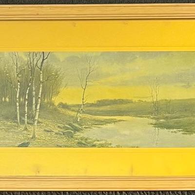 Edwin Lamasure 1909 Framed Print In Ornate Gold Tone Frame