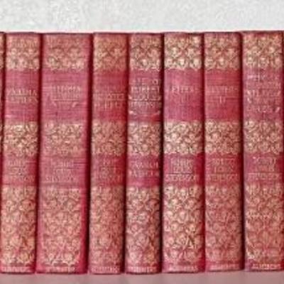 26 Volume Set 1905 Novels & Tales Of Robert Louis Stevenson Books Red Bound Gold Letter 