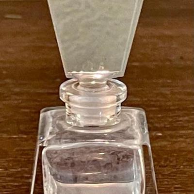 Antique Hand Cut Crystal Perfume Bottle With Stopper 