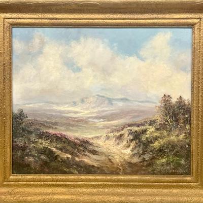 Original Hans Bogojevic Oil Painting On Board In Ornate Gold Tone Frame