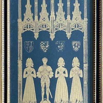 Braass Rubbing Robert Ingylton Knight And Three Wives Framed Art 