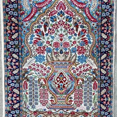Vintage Ben Azari Of Denver Persian Wool Rug 36"  X 58" Vegetable Dye 