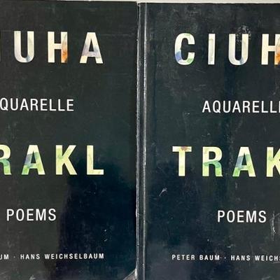 (2) Joze Ciuha Aquarelle Trakl Poems Signed (1) To Mary And (1) To Linnea