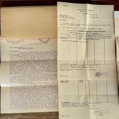 Antique Historical Documents - 1900 Census - 1911 Land Deed Paperwork Bessie Kelsall State Of Texas 