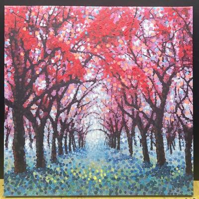24" X 24" Colorful Dot Canvas Print