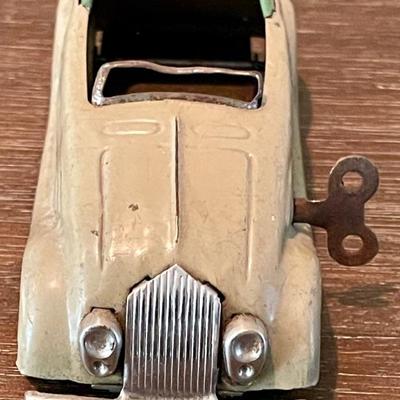 Antique Tri-Ang Minic Clockwork 14M Streamlined Sports Tourer 5 Inch Long Made In England With Key (as Is) 