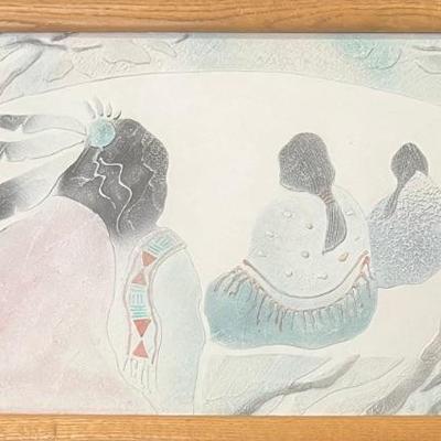 Connie B 3D Acrylic Tribe Framed Artwork (as Is)