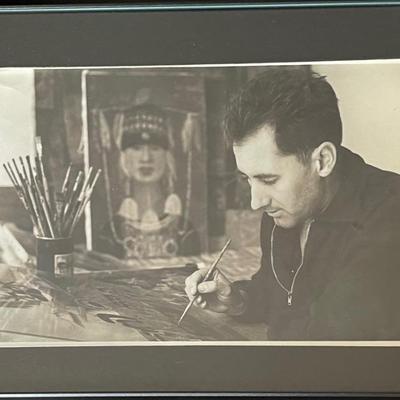 Black And White Photo Of Joze Ciuha Framed