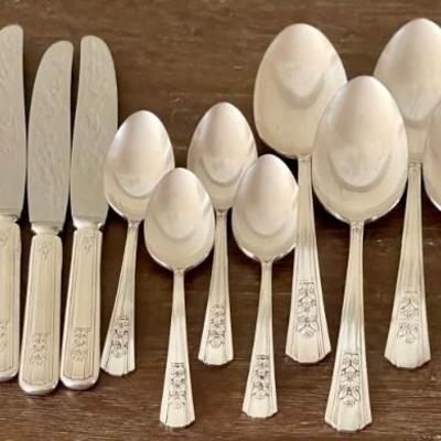Assorted Silver Plate Silverware - Oneida - W M Rogers 7 Plymouth 