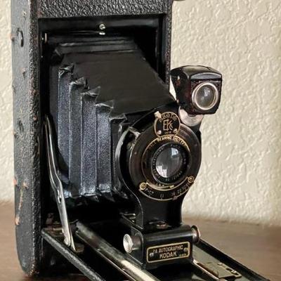 Antique Number 1 A Autographic Kodak With Rangefinder And Case 
