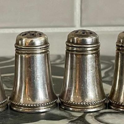 (2) Pairs Of Vintage Webster Sterling Silver Salt & Pepper Shakers - 50 Grams 