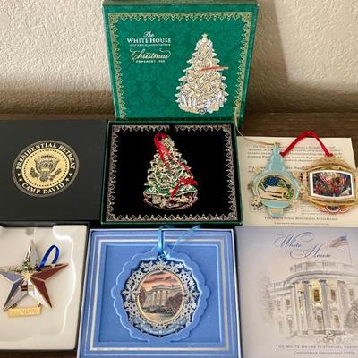 White House Ornaments (3) In Original Boxes 