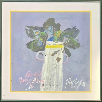 Original Joze Ciuha Floral Still Life Painting Ed - Paris May 2004