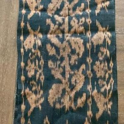 100 Percent Cotton Hand Woven Ikat Runner From Watublapi, Flores Indonesia Natural Dye 8" X 51" 