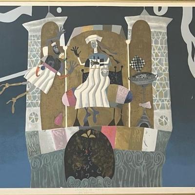 Joze Ciuha 1985 Fairytale VIII E'prueve D'artiste Print Signed 8 Of 10 With Acrylic Front